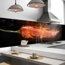 Küchenrückwand Folie feurige Paprika